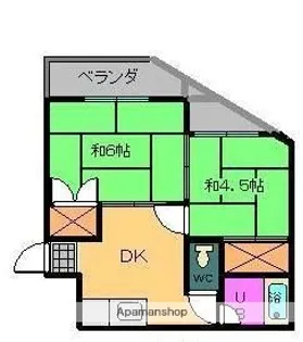 第13杉フラット【101号室】の間取り