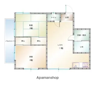 グランドハイム森松【205号室】の間取り