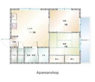 グランドハイム森松【801号室】の間取り