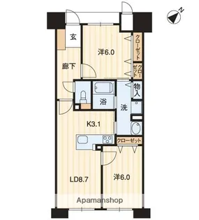 アルファステイツ市駅西【5階】の間取り