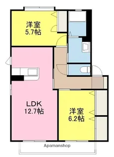 バリュージュ セントラル C棟【2階】の間取り