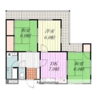 FONTAINE道後【203号室】の間取り