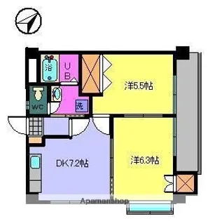 サザンコートⅥ【401号室】の間取り