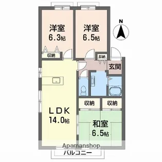 ディアス石井【2階】の間取り