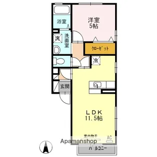 ウィット石井【2階】の間取り