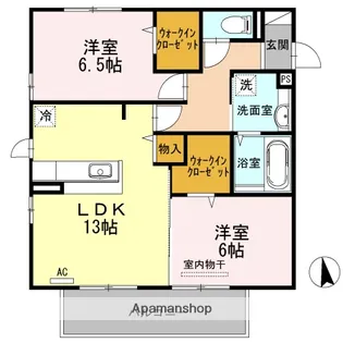 カーサ プリマヴェーラ【2階】の間取り
