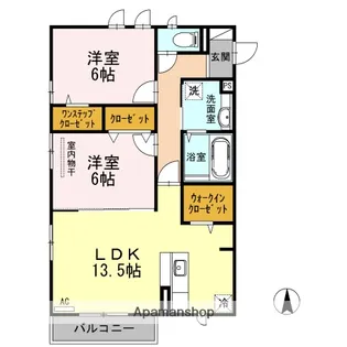 リュクレールA【2階】の間取り