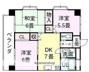 第7ゴトービル【4階】の間取り