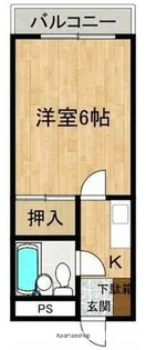 いずみハイツ【3階】の間取り