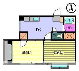 シャトー鶴原【4階】の間取り