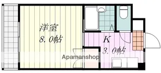 コーポラス久野【309号室】の間取り