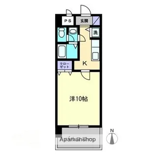CITY SPIRE東石井【9階】の間取り