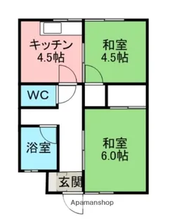 コーポ松一南【2階】の間取り