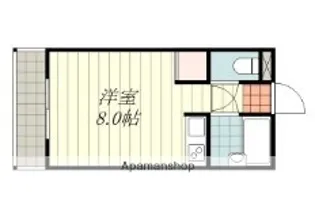宮西マンション【402号室】の間取り