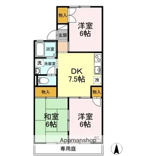 セジュール平田【1階】の間取り