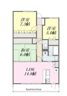 アルファステイツ勝山通り【3階】の間取り