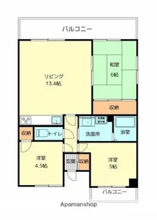 サンパレス南松山【7階】の間取り