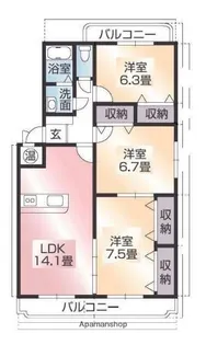セトル・サンシティー【302号室】の間取り