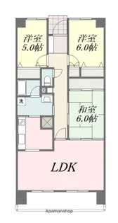 労住協永木町西ハイツ【1402号室】の間取り