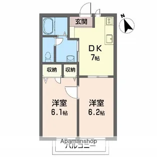 ディアス サンライズ【2階】の間取り