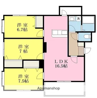 ブライムウェイブⅠ【202号室】の間取り