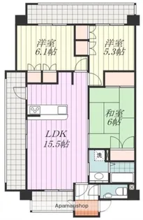サーパス市駅前【404号室】の間取り
