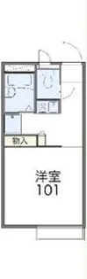 レオパレスジュネス【207号室】の間取り