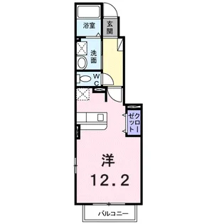 フェリス 道後【1階】の間取り