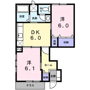 プリムローズ【1階】の間取り