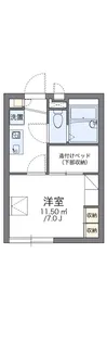 レオパレスラ プランタン【105号室】の間取り