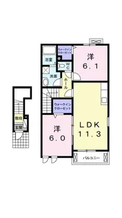 ル シエル Ⅲ【2階】の間取り