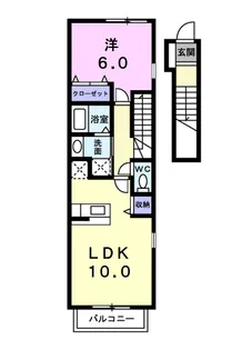 アンジュベリーA【2階】の間取り