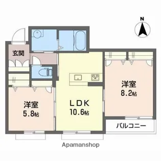 ユキコート椿【2階】の間取り