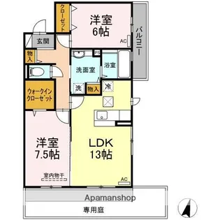 ドルチェヴィータ【1階】の間取り