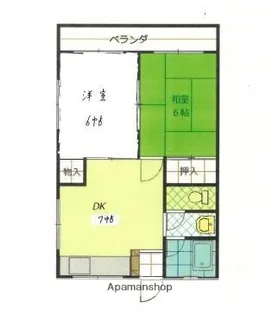 コーポさつき【201号室】の間取り