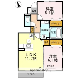 カトレア C棟【1階】の間取り