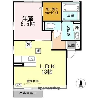 エヴァーフォレスト【1階】の間取り