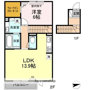 クレールM2【2階】の間取り