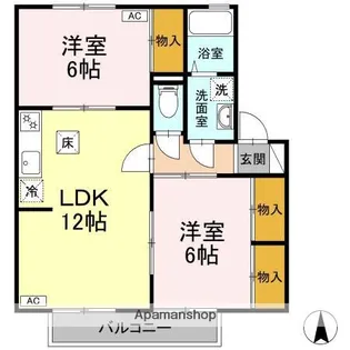 ベイサージュ・22 C棟【1階】の間取り