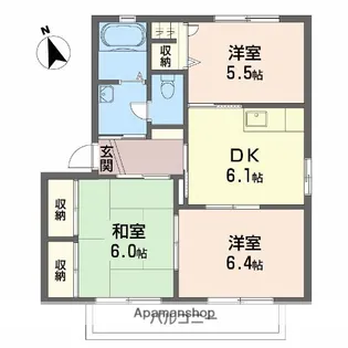 バリュージュM・T A棟【2階】の間取り