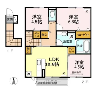 スペリアージュ B棟【2階】の間取り