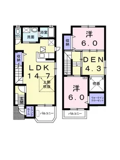 カルフ−ルS【1階】の間取り