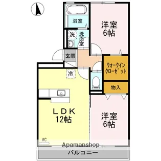 ジュネス針田 B棟【2階】の間取り