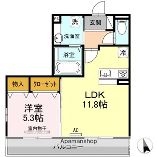 パルハイブリッジⅢ【305号室】の間取り