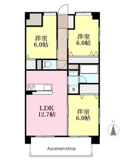 ブリリアントコート松末【202号室】の間取り