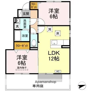 カーサ城北 A棟【1階】の間取り