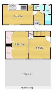 サンライト余戸【北号室】の間取り