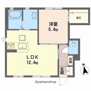 シャーメゾンMEDIUS A棟【1階】の間取り