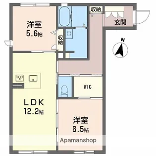 アトリエール和泉南【105号室】の間取り