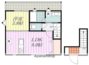PRIM ROSE はなみずきB棟【201号室】の間取り